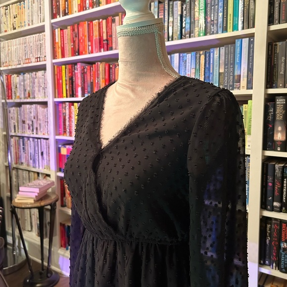 Wednesday Addams style vintage black dress - Picture 6 of 7